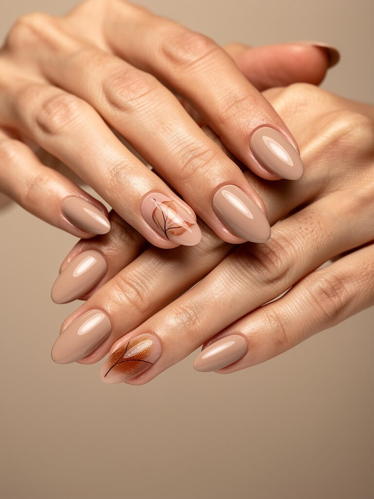 Autumn Nails - warm autumn manicure design