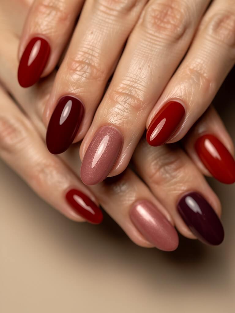 Autumn Nails - warm autumn manicure design