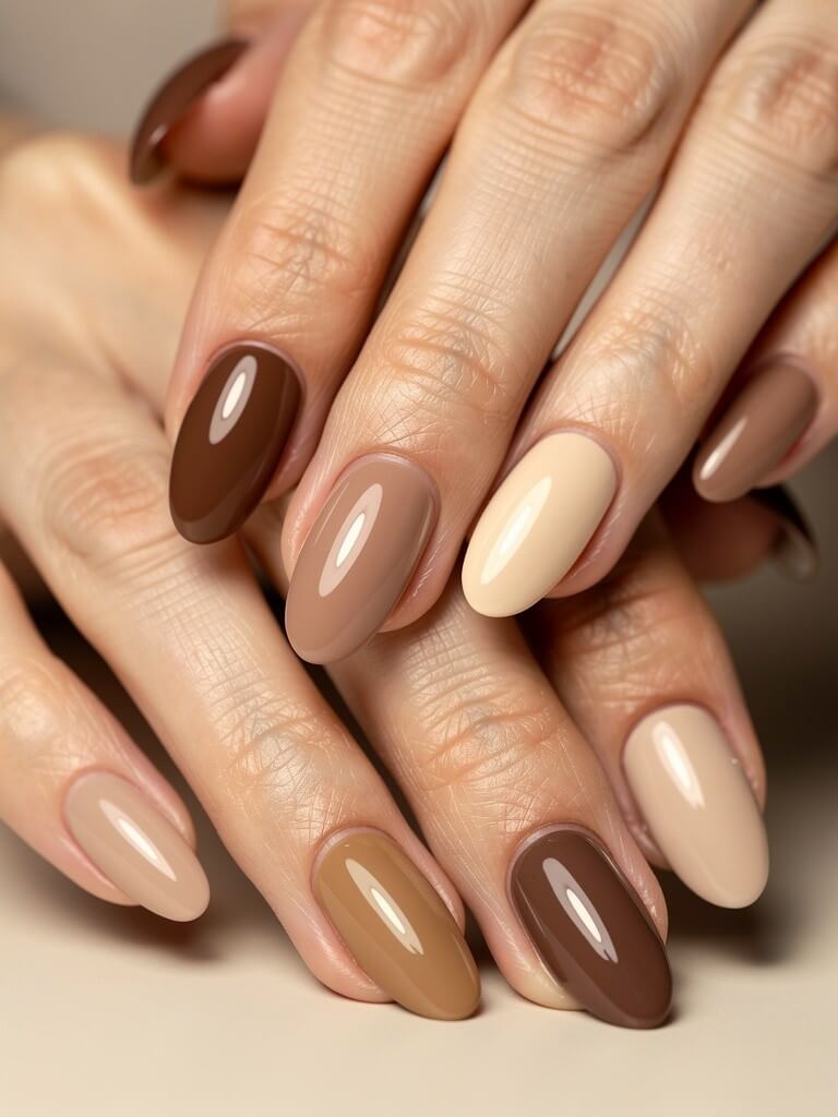 Autumn Nails - warm autumn manicure design