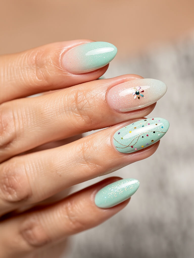 Birthday Nails - festive birthday manicure