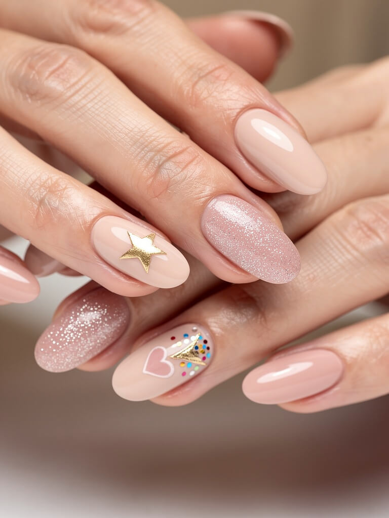 Birthday Nails - festive birthday manicure