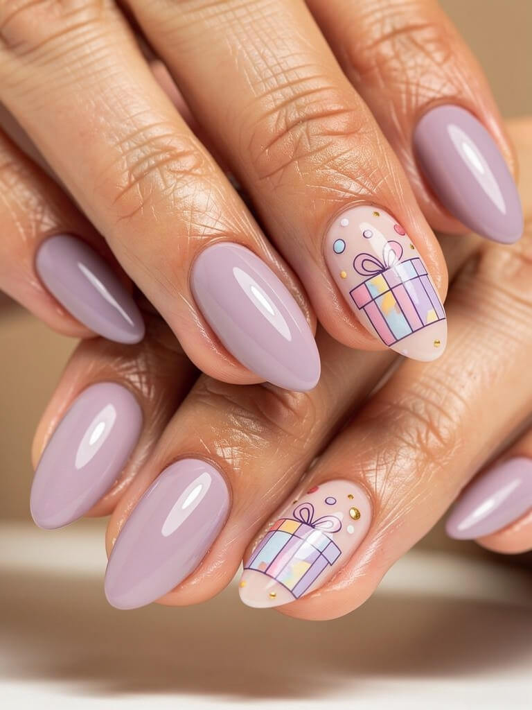 Birthday Nails - festive birthday manicure