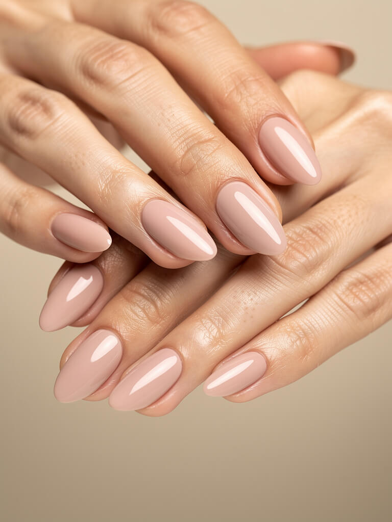 Clean Girl Nails - soft nude minimalist manicure