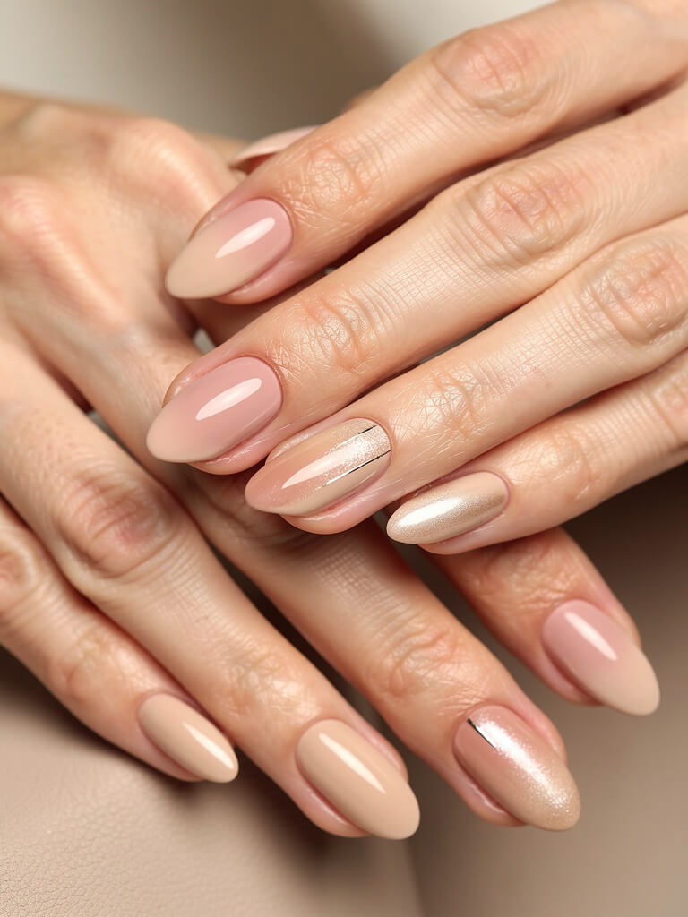Clean Girl Nails - soft nude minimalist manicure