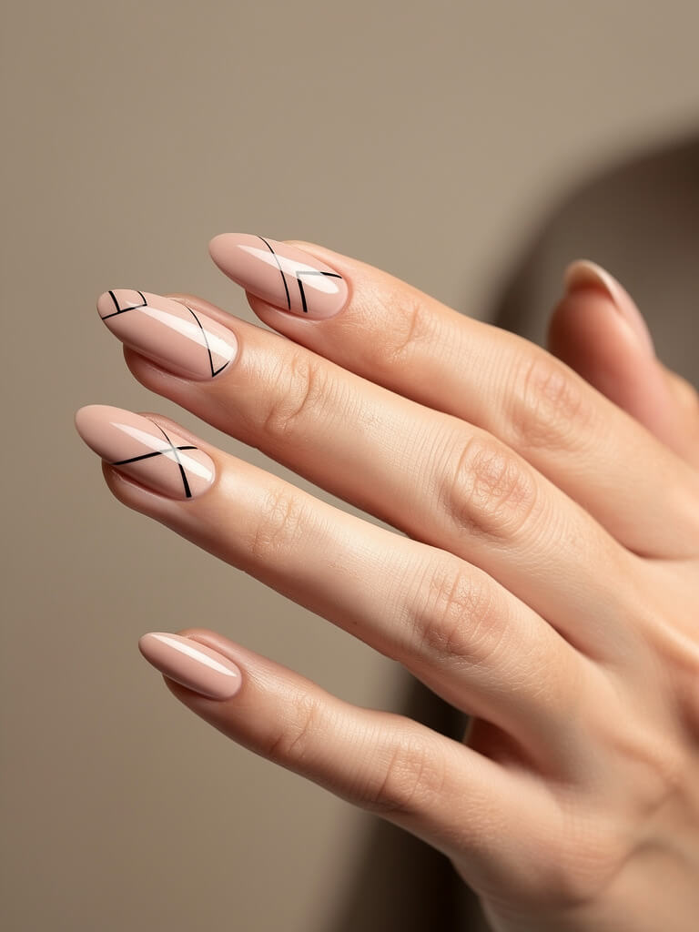 Minimal Nails - clean minimal negative space manicure