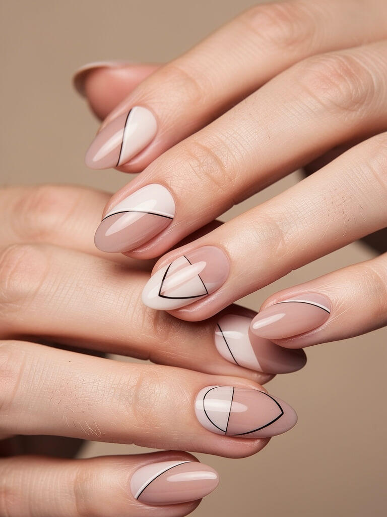 Minimal Nails - clean minimal negative space manicure
