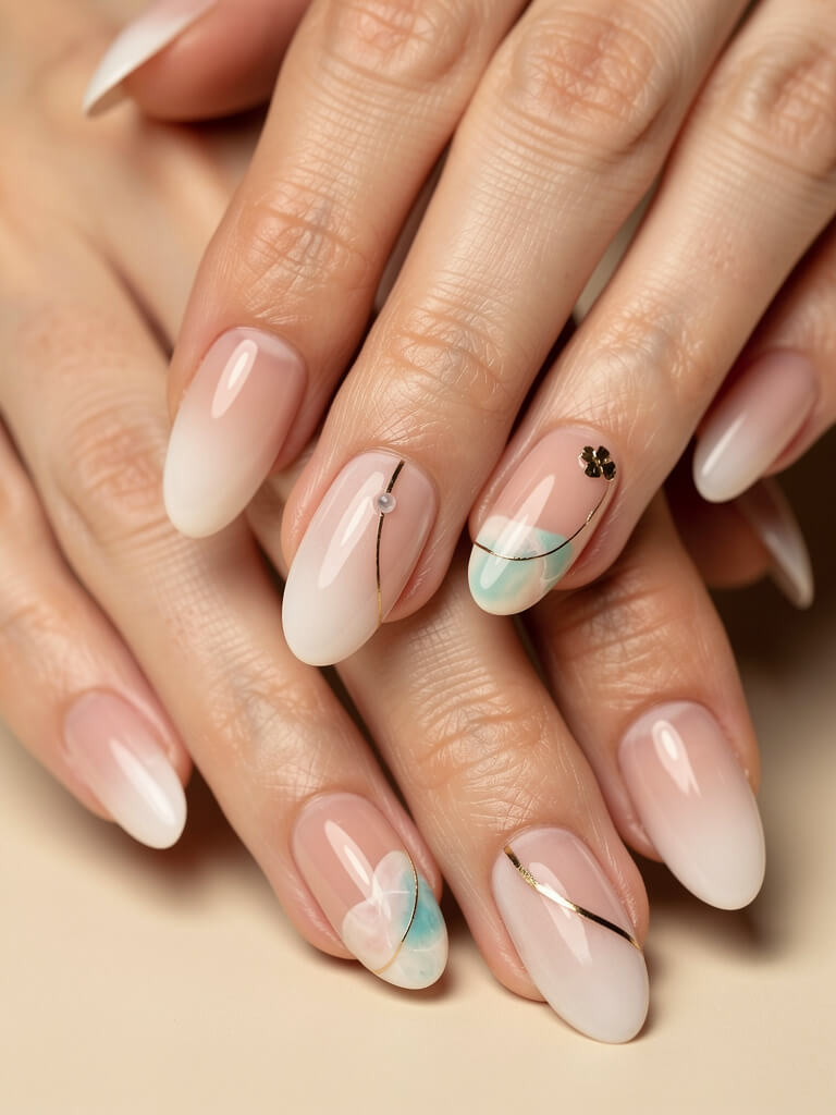 Spring Nails - pastel floral spring manicure