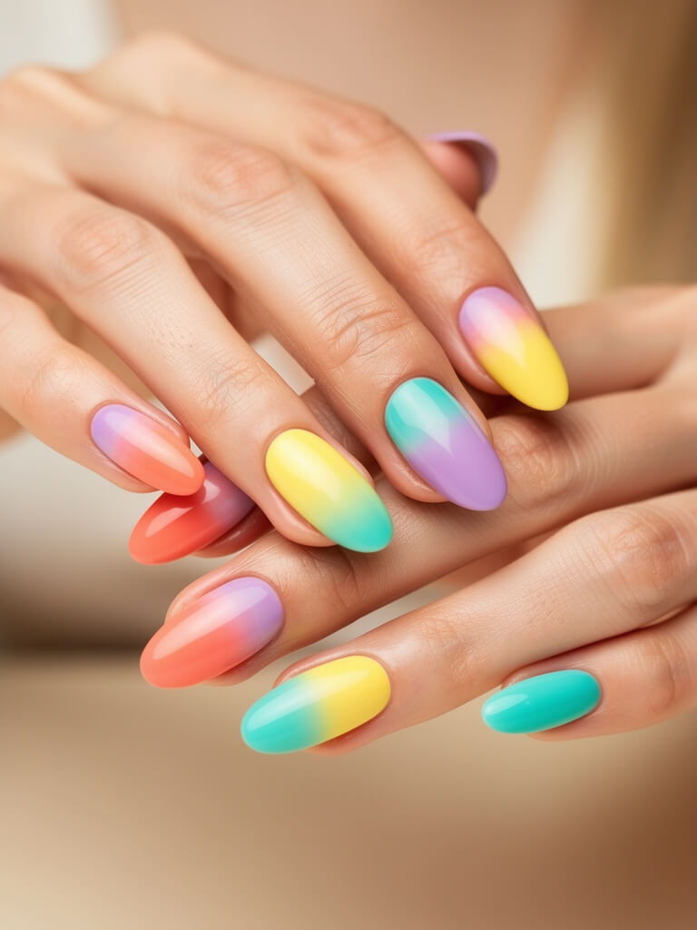 Summer Nails - bright summer manicure design