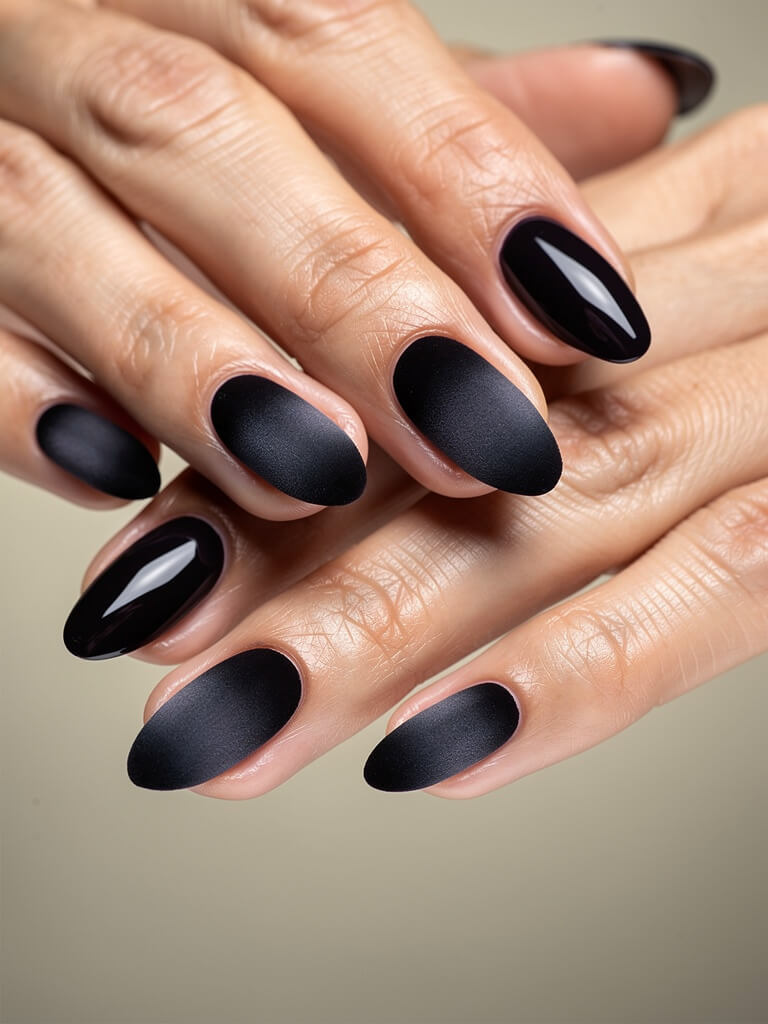 Velvet & Chrome Nails - velvet chrome metallic manicure