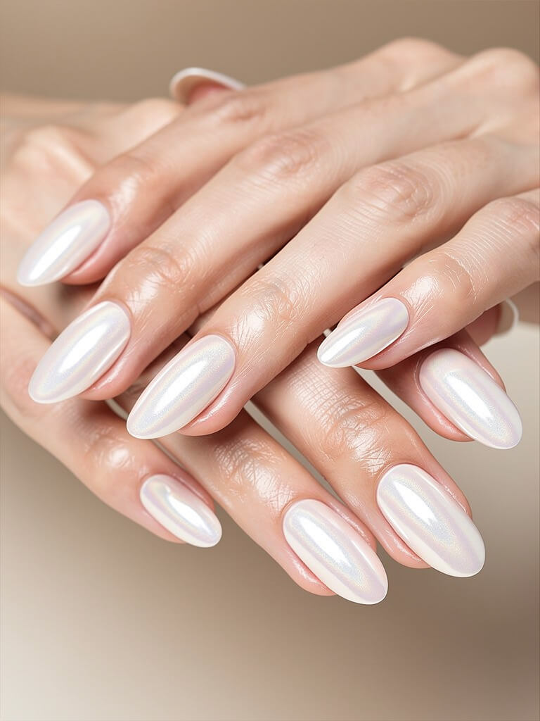 Velvet & Chrome Nails - velvet chrome metallic manicure