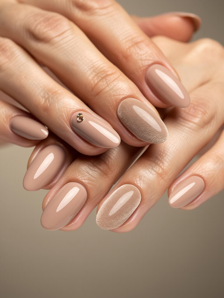 Velvet & Chrome Nails - velvet chrome metallic manicure